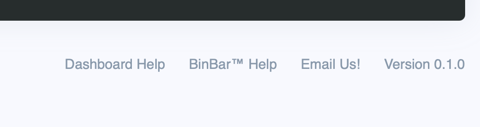 version info in footer