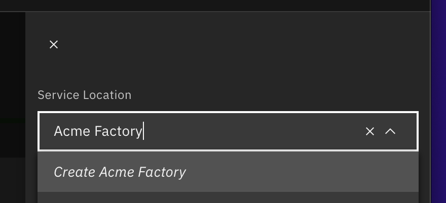 service location creation